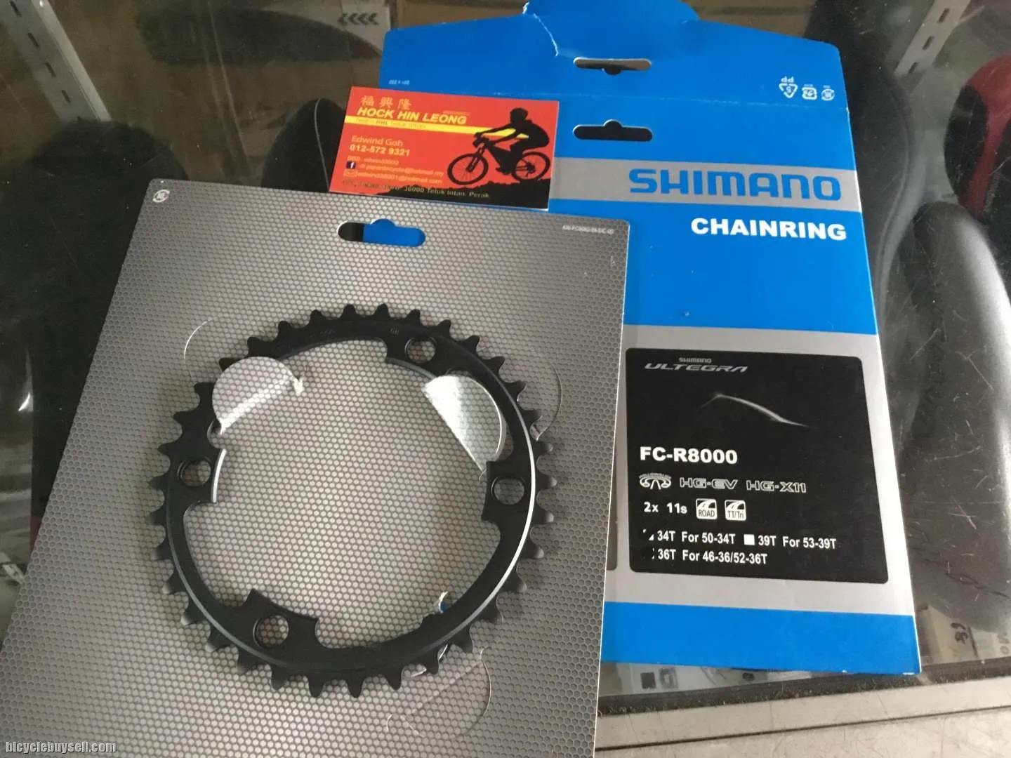 Shimano Ultegra-R8000 Chainring 34T 110x4arm - 11s (free pos w.m)