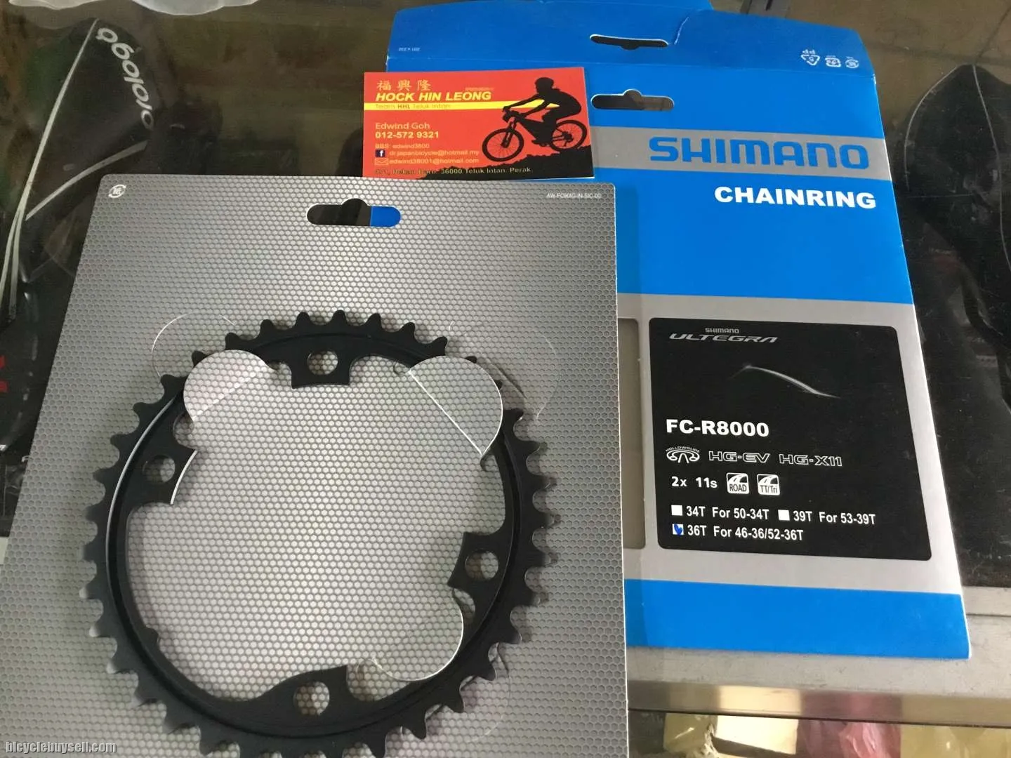 Shimano Ultegra-R8000 Chainring 34T 110x4arm - 11s (free pos w.m)