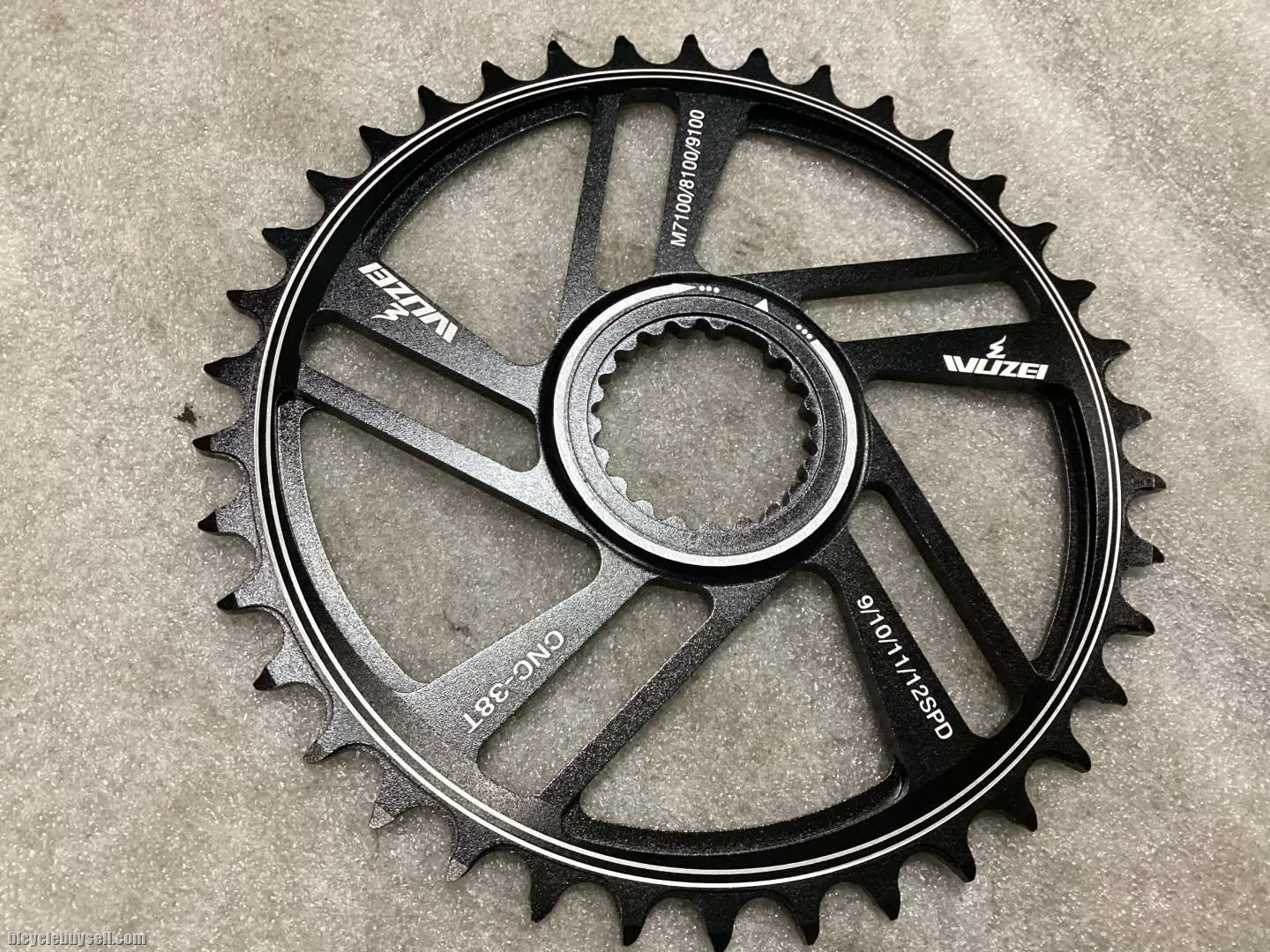 Shimano 38T SLX,XT,XTR Single Chainring 12s @ free pos
