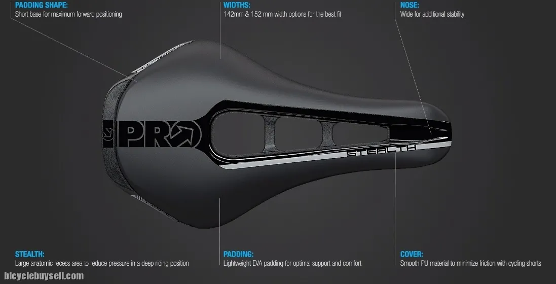 Shimano Pro Stealth Saddle.STIFF &amp; LIGHT WEIGHT