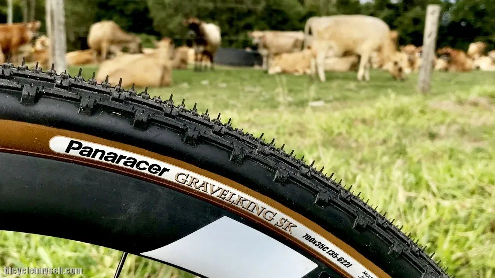 PANARACER GravelKing SK 700x35C Black/Brown Tire for Bicycle Tubeless ready skinwall Gravel Road