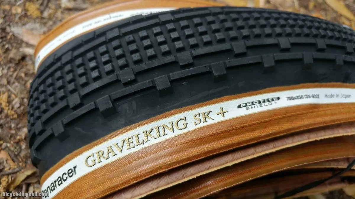 PANARACER GravelKing SK 700x35C Black/Brown Tire for Bicycle Tubeless ready skinwall Gravel Road