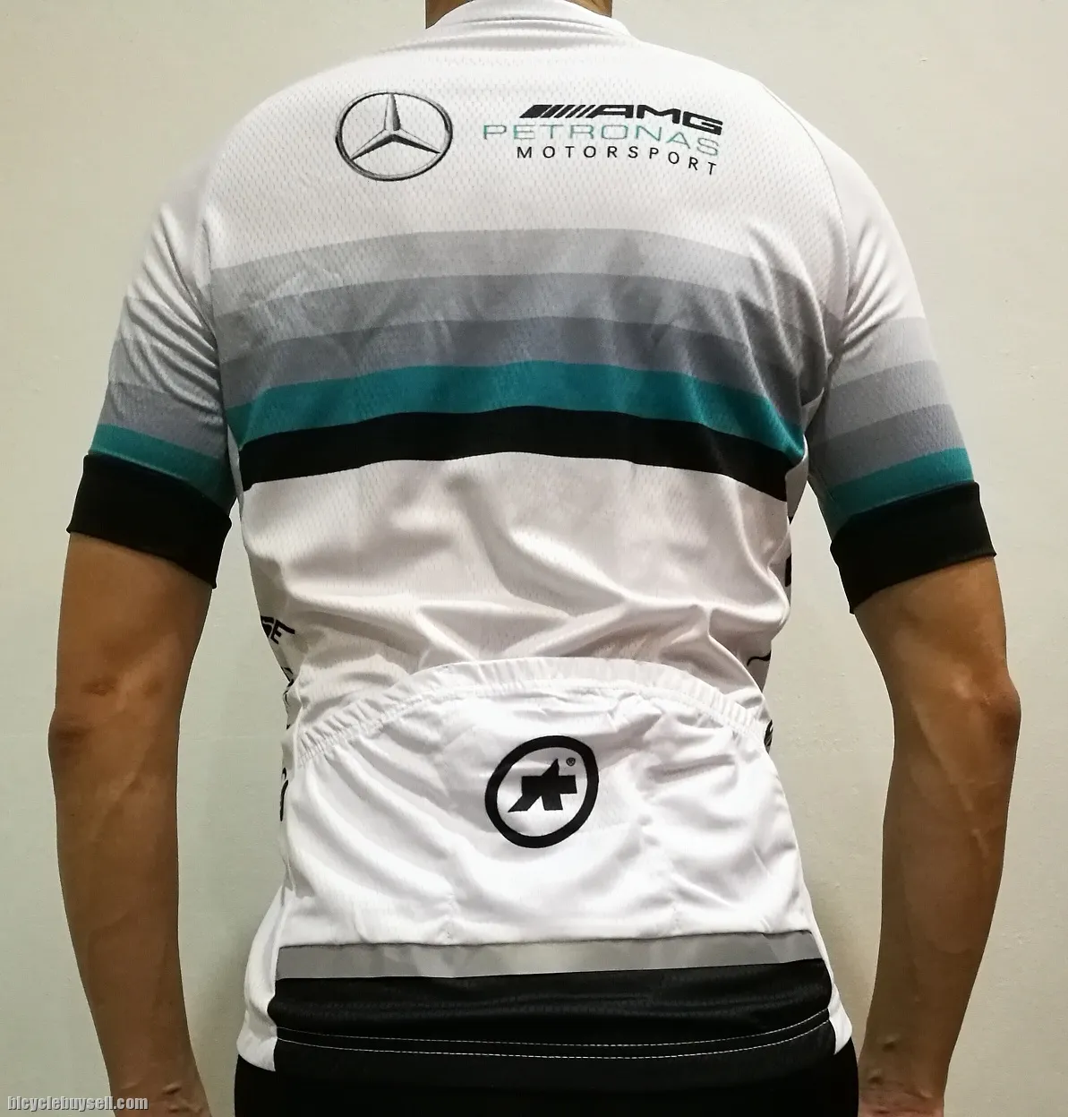 Petronas AMG Mercedes race cut cycling jersey with cool tech polyester fabric READY STOCK
