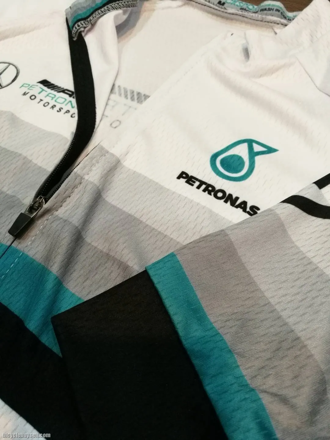Petronas AMG Mercedes race cut cycling jersey with cool tech polyester fabric READY STOCK