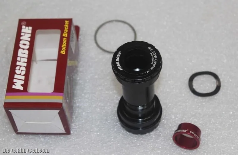 Wishbone BB30A24 CERAMIC Bottom Bracket BB30A to Shimano SRAM GXP Road Crank Black