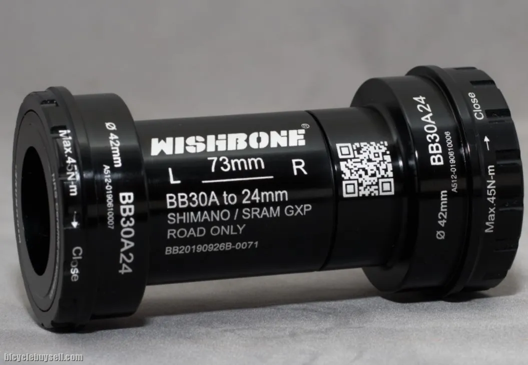 Wishbone BB30A24 CERAMIC Bottom Bracket BB30A to Shimano SRAM GXP Road Crank Black