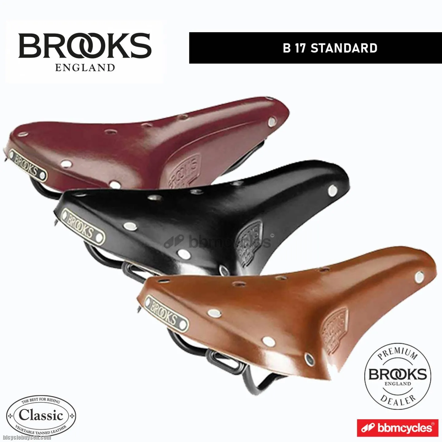 BROOKS B17 STANDARD SADDLE MADE IN ENGLAND
