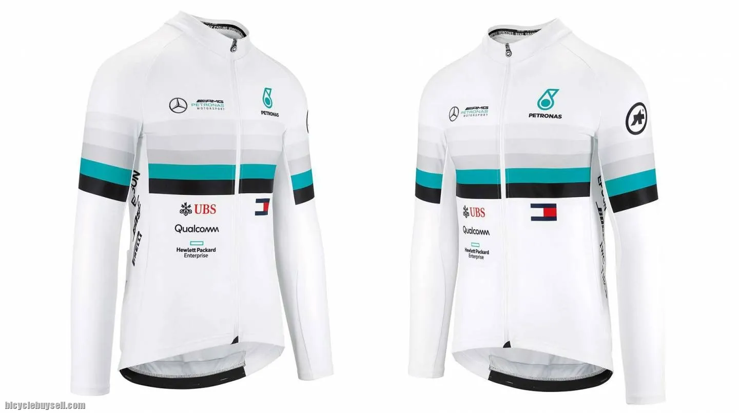 Petronas AMG Mercedes race cut long cycling jersey with cool tech polyester fabric READY STOCK