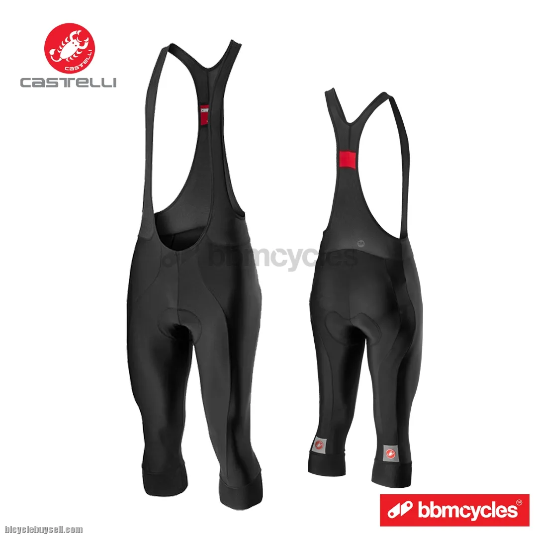 CASTELLI ENTRATA 2 BIB KNICKER 3/4 BIBS KISS AIR 2 PADDING PREMIUM BICYCLE PANTS ORIGINAL WITH BARCO