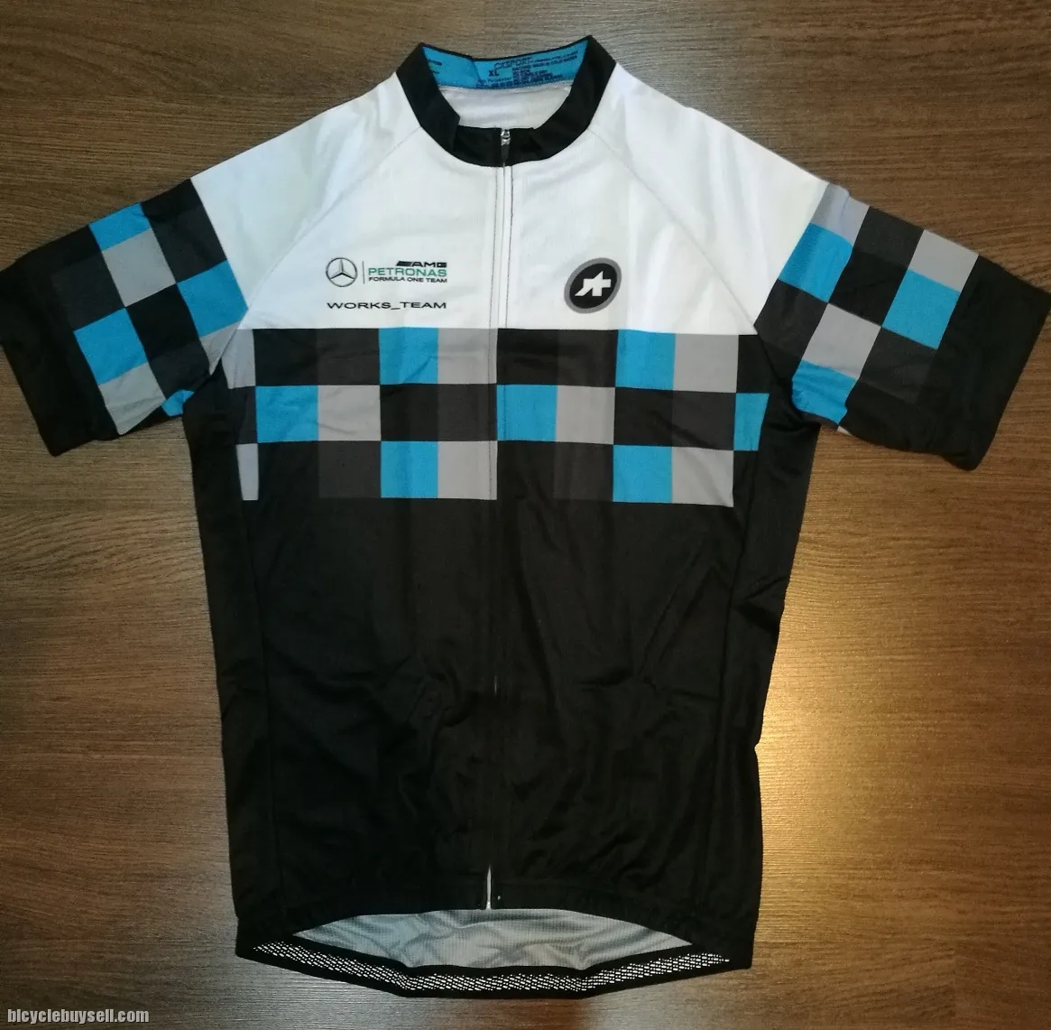 Petronas AMG Mercedes race cut cycling jersey with cool tech polyester fabric READY STOCK