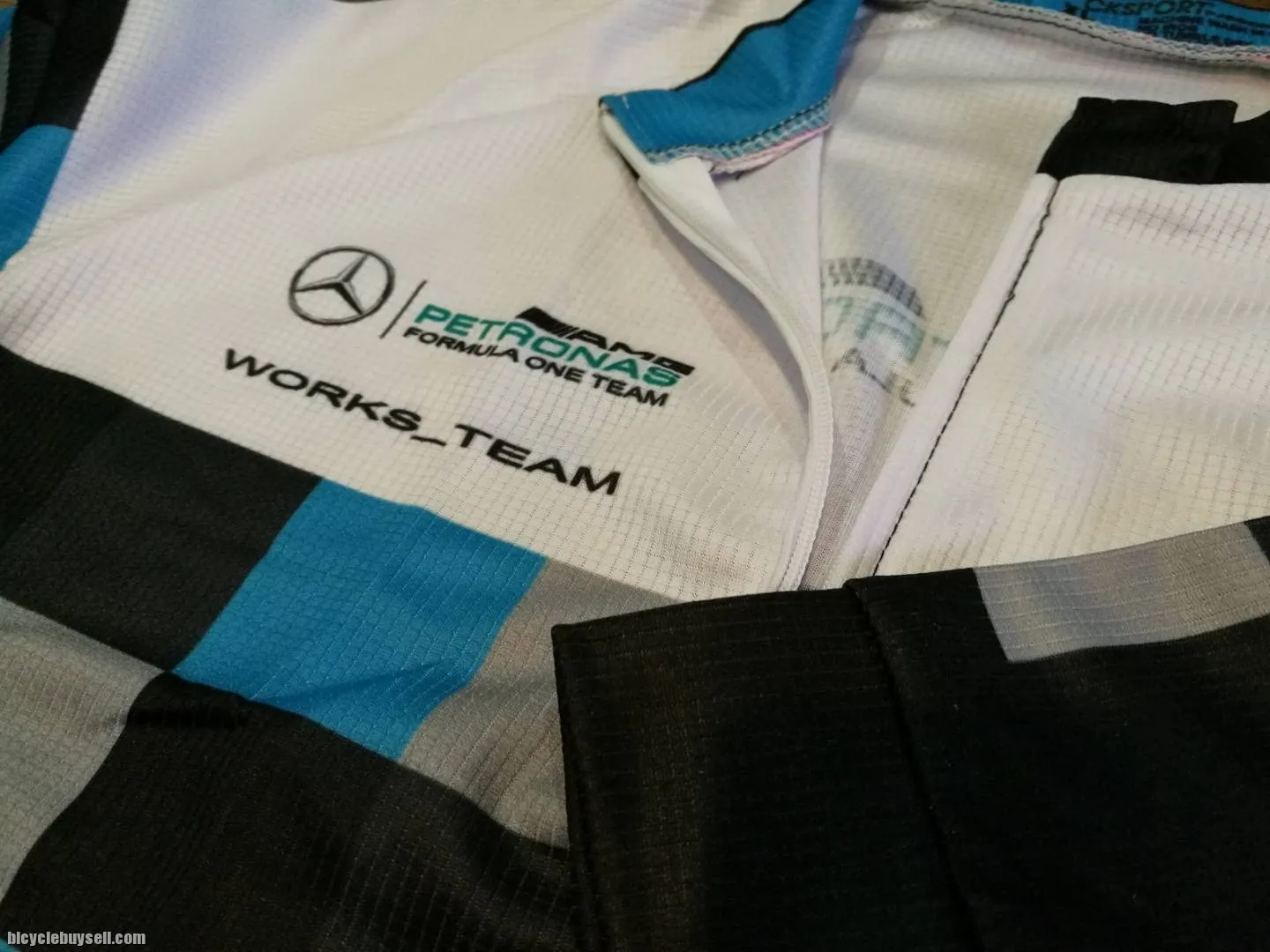 Petronas AMG Mercedes race cut cycling jersey with cool tech polyester fabric READY STOCK