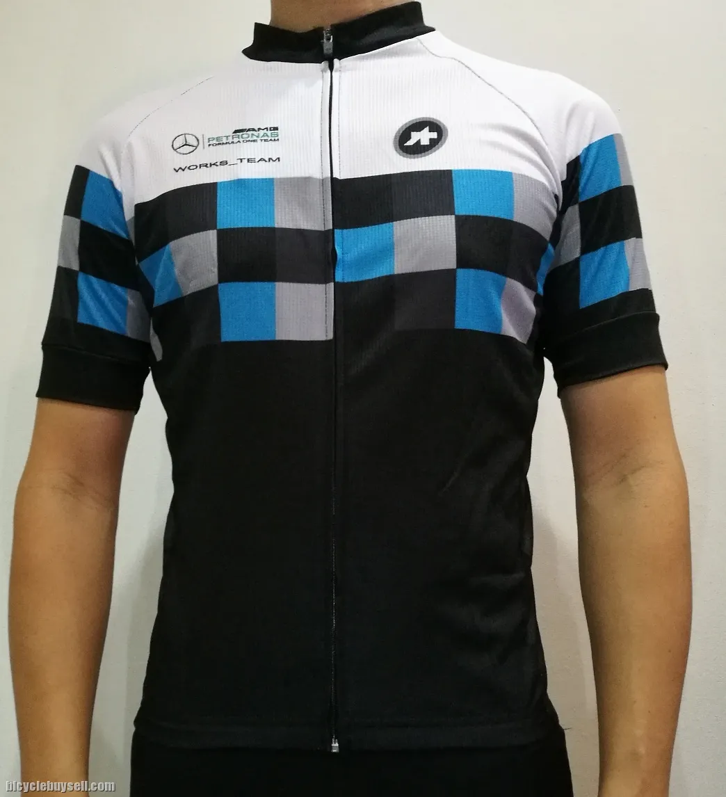 Petronas AMG Mercedes race cut cycling jersey with cool tech polyester fabric READY STOCK