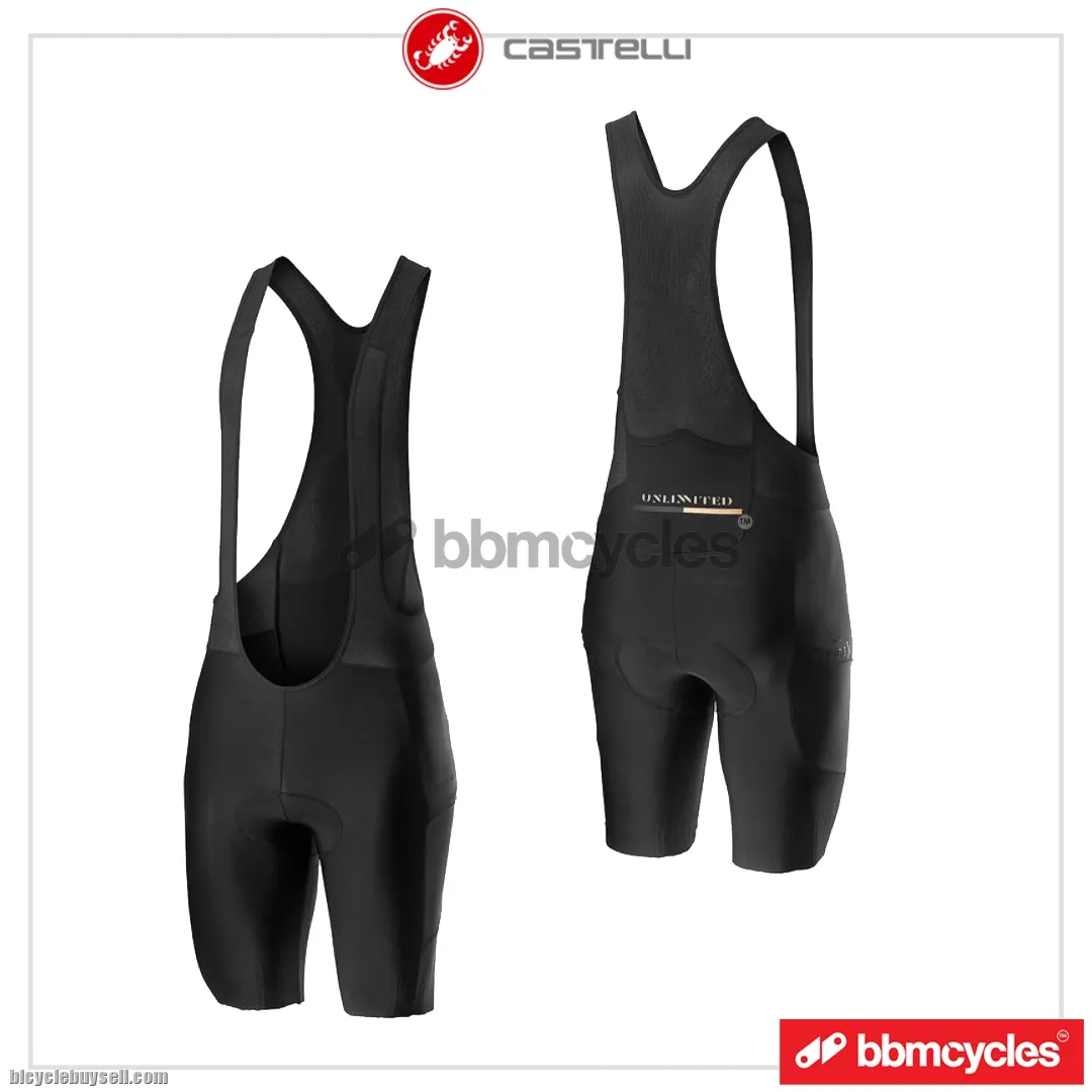 CASTELLI UNLIMITED BIBSHORT KISS Air2 seat pad for long-distance comfort Cargo Pocket