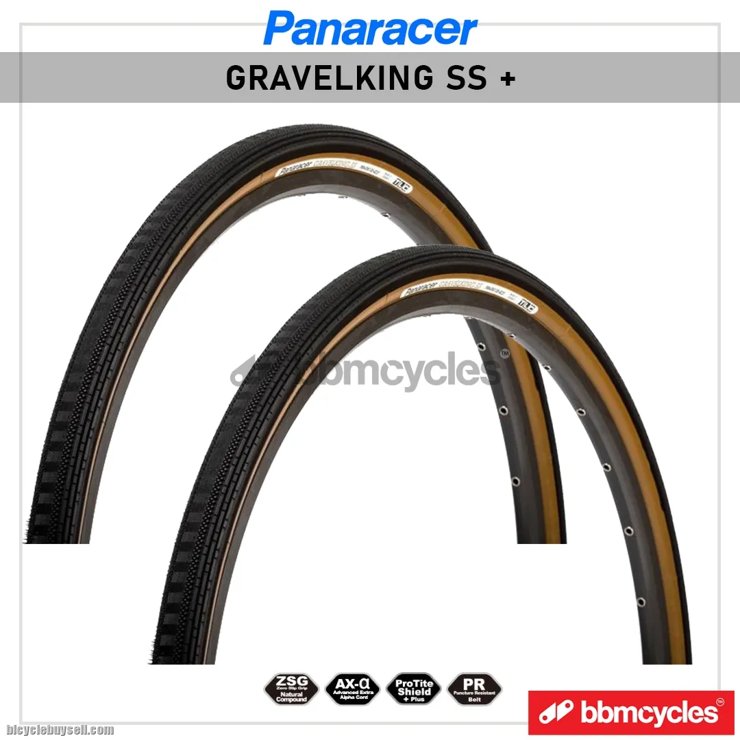 PANARACER GRAVELKING SS + PLUS 700C / 29ER GRAVEL SEMI SLICK TIRES MADE IN JAPAN TUBELESS READY