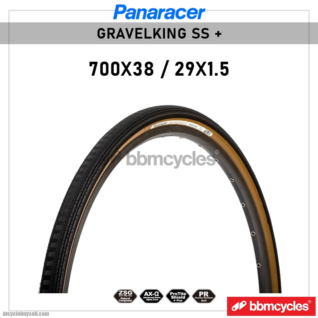 PANARACER GRAVELKING SS + PLUS 700C / 29ER GRAVEL SEMI SLICK TIRES MADE IN JAPAN TUBELESS READY