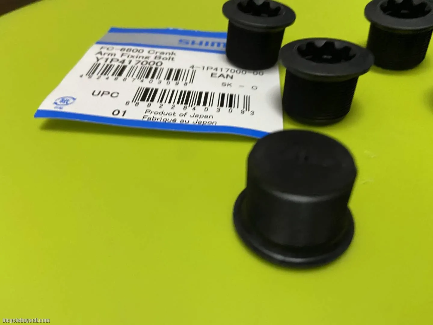 Shimano crankset bolt nut end cap (left side arm)