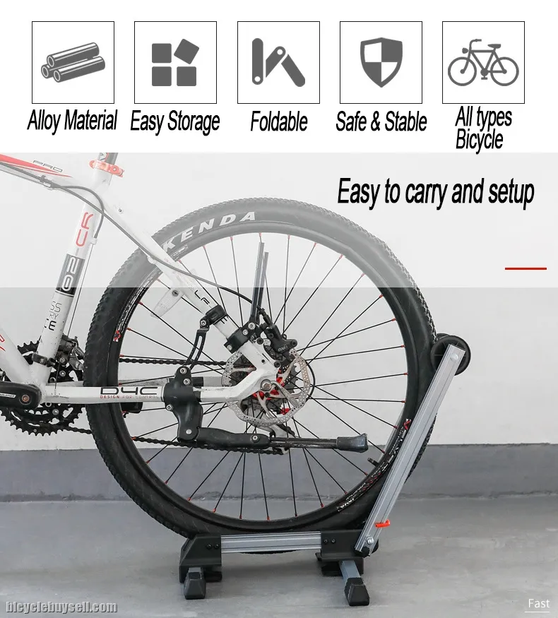 FOLDABLE SINGLE BICYCLE STAND ALUMINIUM SMALL EASY TO CARRY FOR ROADBIKE | BLACK MTB | FOLDING BIKES