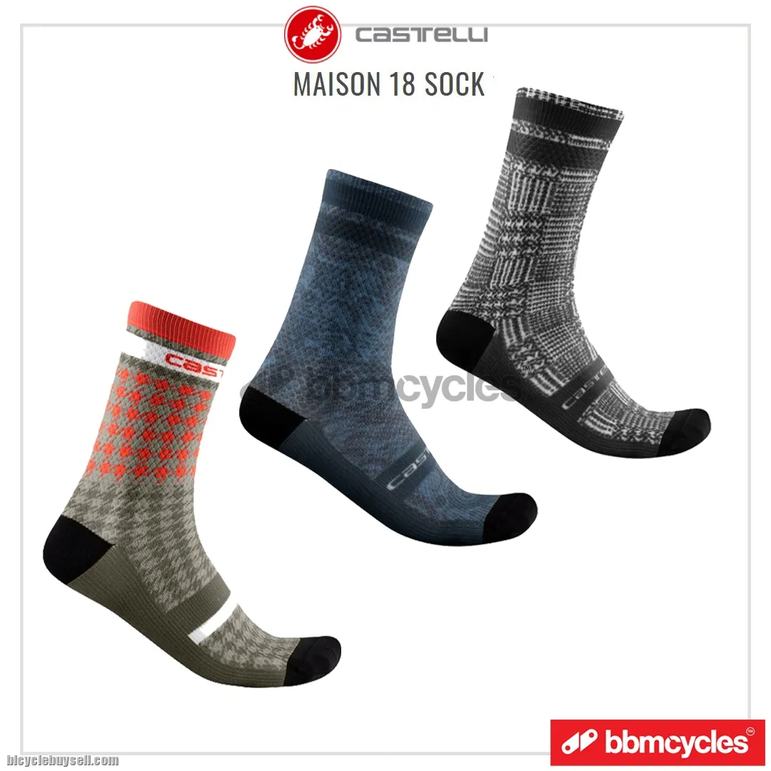 CASTELLI MAISON 18 SOCK PREMIUM CYCLING SOCKS MADE IN ITALY
