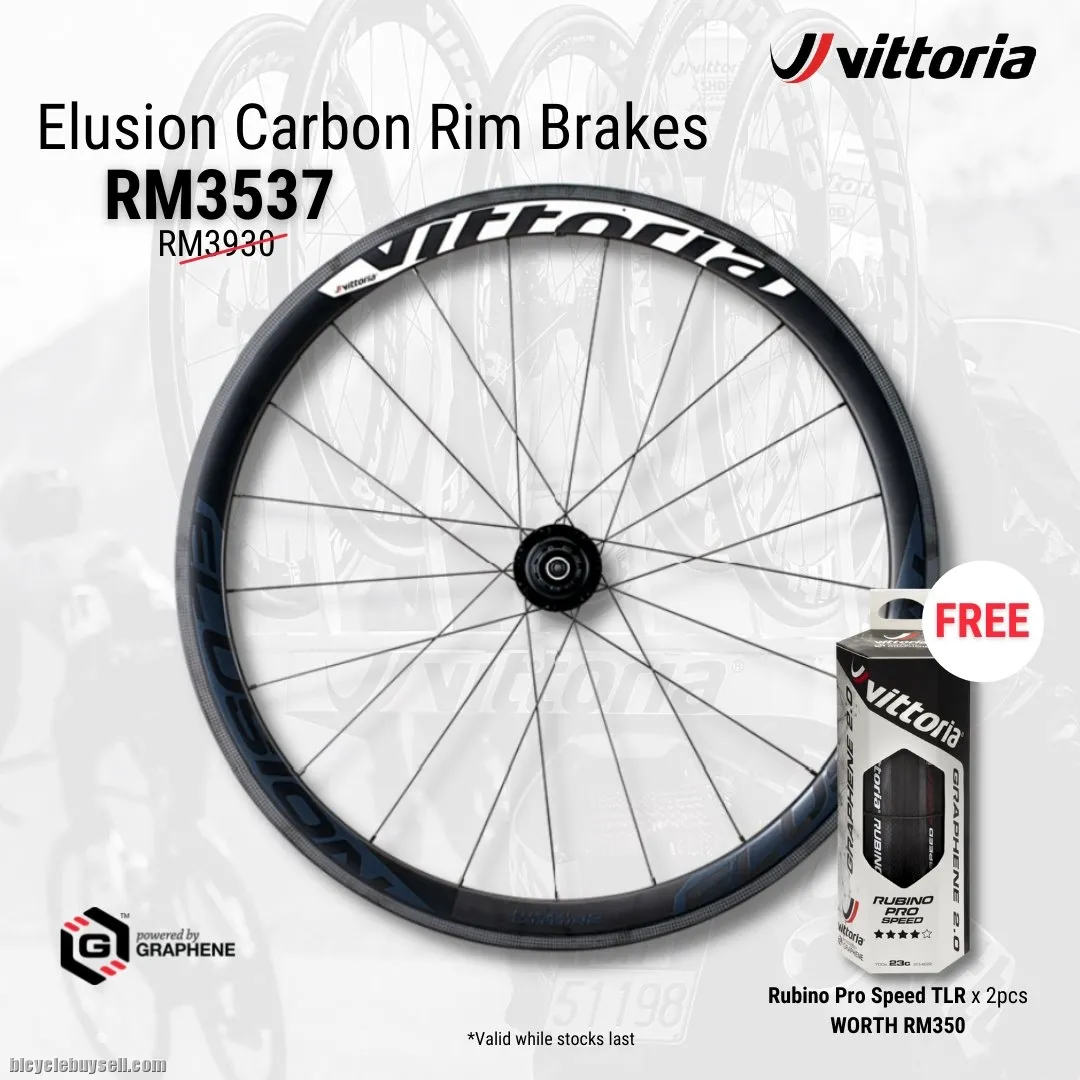 VITTORIA ELUSION RIM BRAKE CARBON WHEEL SET