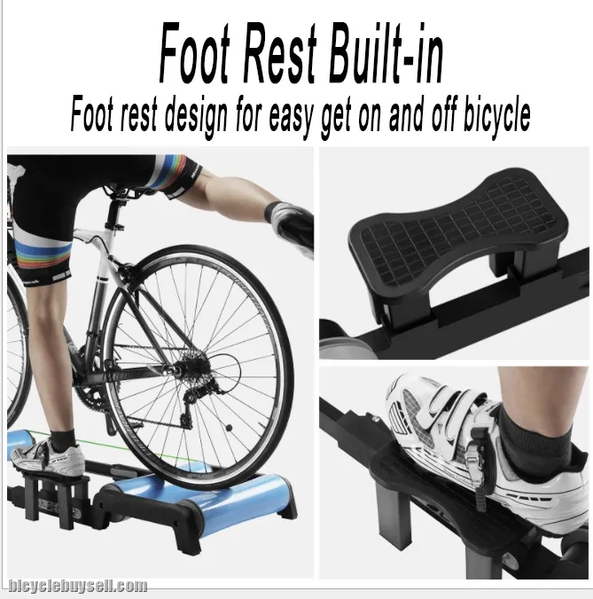 DEUTER ROLLER TRAINER FOR ROADBIKE 650C 700C MTB 24-29 INCH WITH BUILT-IN SIDE STEP RUBBERIZE ROLLER