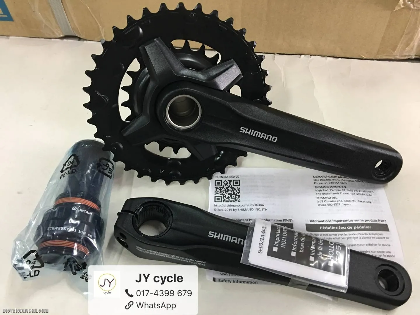 Shimano Crankset FC-MT210 36-22T Hollow Crank with BB - free pos