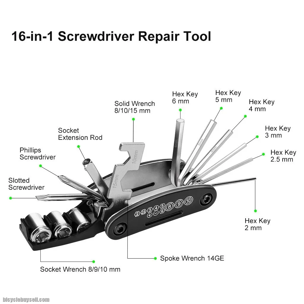 Bicycle Mini Tools 15 in 1