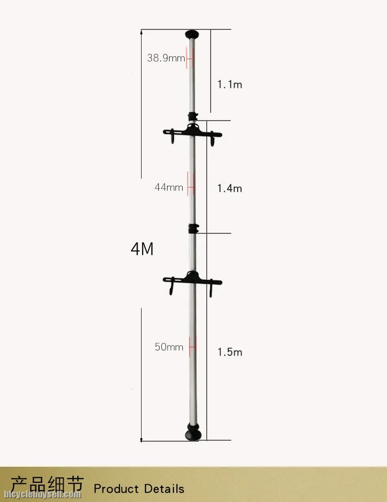 BICYCLE TWIN PARKING TELESCOPIC RACK CEILING BAR FOR ROADBIKE, MOUNTAIN BIKE, AND OTHER BICYCLES