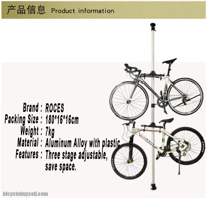 BICYCLE TWIN PARKING TELESCOPIC RACK CEILING BAR FOR ROADBIKE, MOUNTAIN BIKE, AND OTHER BICYCLES