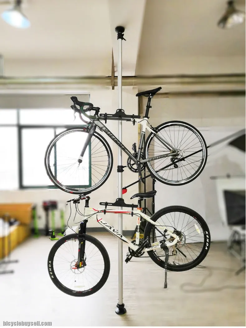 BICYCLE TWIN PARKING TELESCOPIC RACK CEILING BAR FOR ROADBIKE, MOUNTAIN BIKE, AND OTHER BICYCLES