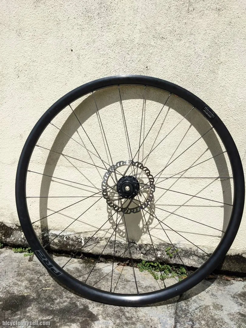 Giant PR2 aluminium disk brake wheelset, rotor included.