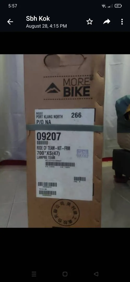 MERIDA RIDE CF TEAM frame &amp; frame kit