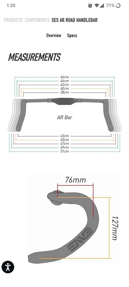 ENVE SES AR ROAD HANDLEBAR, 42CM (USED)