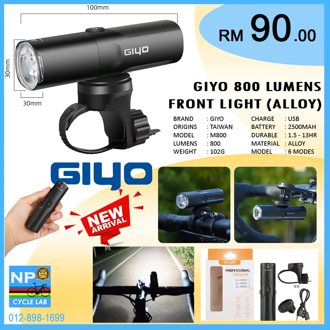 (NP CYCLE LAB) RAYPAL / GIYO SERIES BICYCLE LIGHT