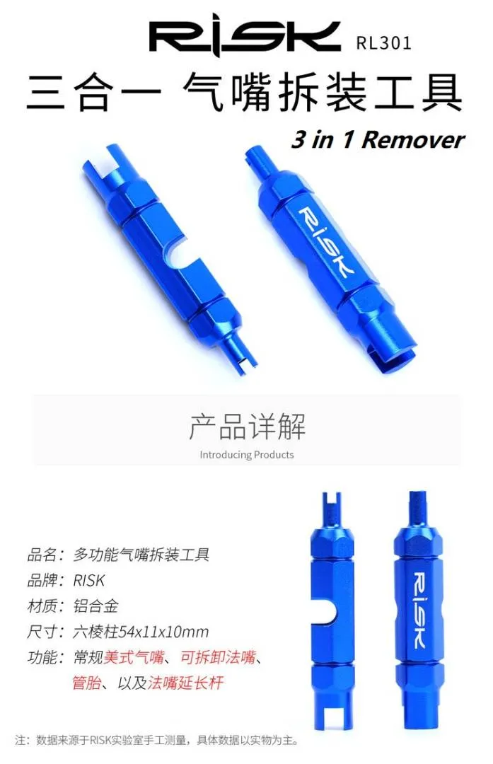 Presta Schrader Valve Core Remover Valve Multi-function Disassemble Remove Basikal Tools Kit