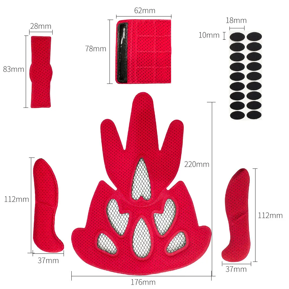 Helmet Padding Helmet Sponge Helmet Pad Bicycle Replacement Helmet Inner Pads 1 Set Topi Pad Basikal