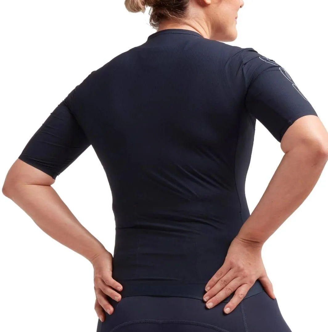 BLACK SHEEP CYCLING WMN WOMENS CLIMBERS JERSEY - NAVY BLUE AUTHENTIC
