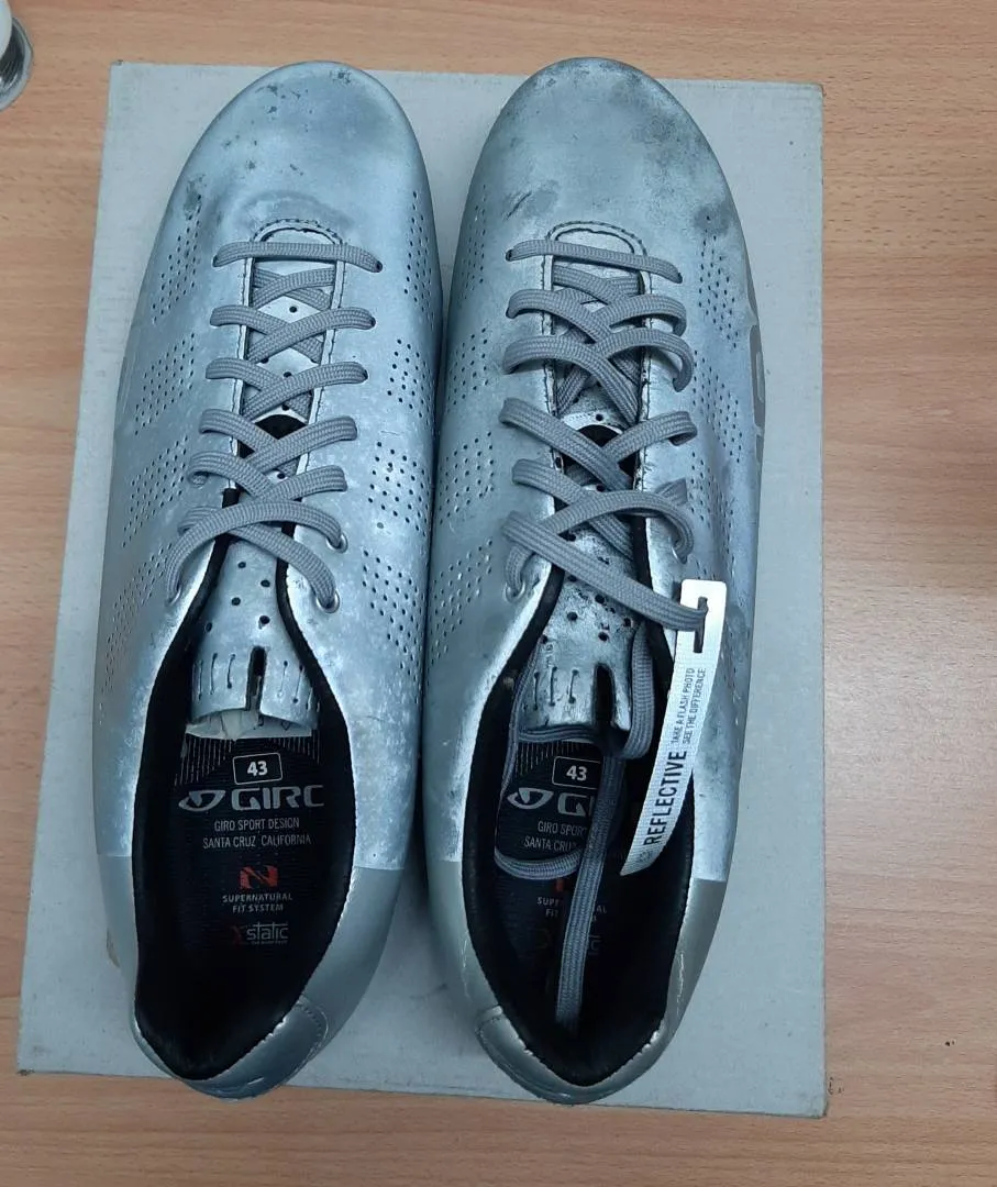 Giro Empire Acc Silver Reflective Carbon Shoes Size 43