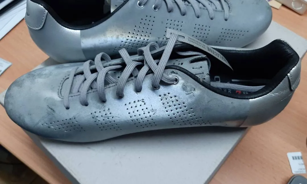 Giro Empire Acc Silver Reflective Carbon Shoes Size 43