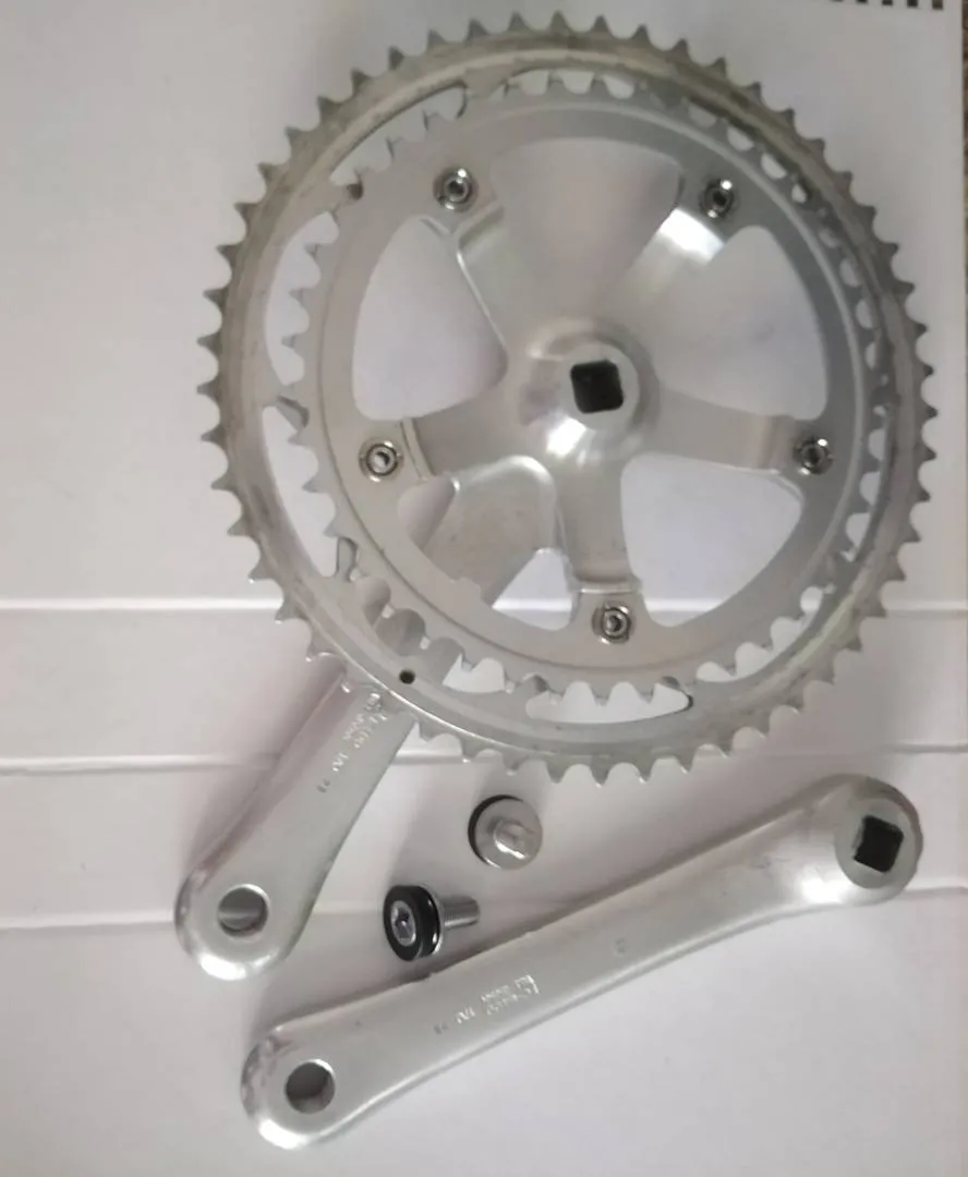 Shimano 600 Tri Color Crankset Vintage