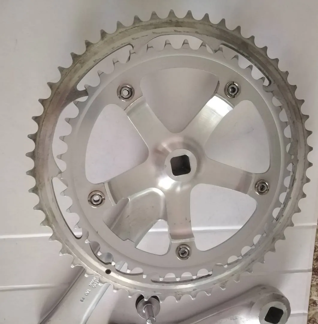 Shimano 600 Tri Color Crankset Vintage