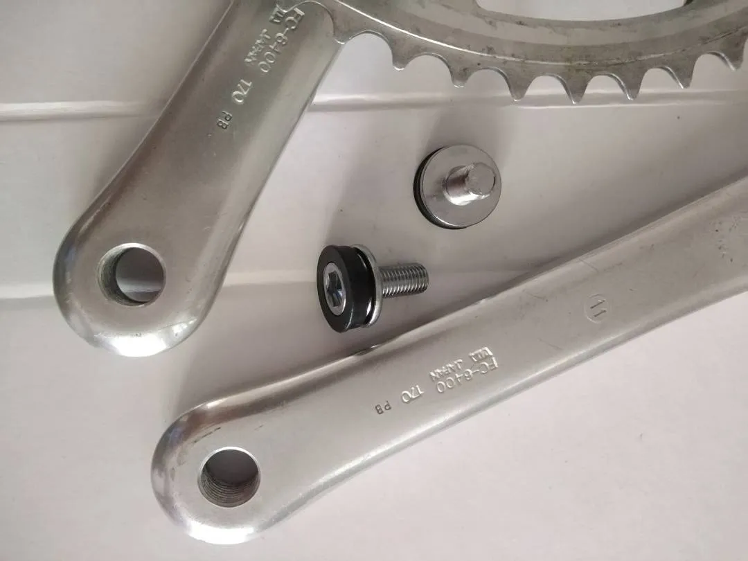 Shimano 600 Tri Color Crankset Vintage