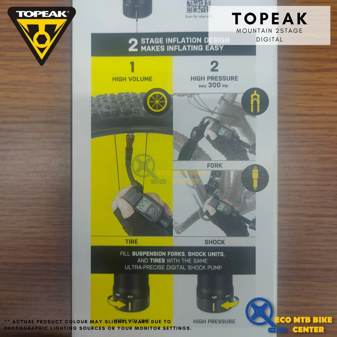 Topeak Mini Pump Mountain Digital 2Stage 300Psi