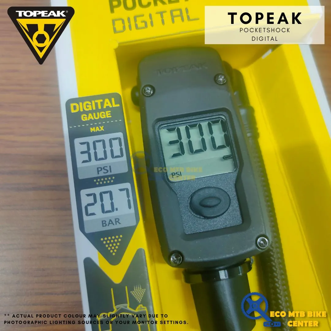 Topeak Shock Pump Pocket Shock Digital 300Psi