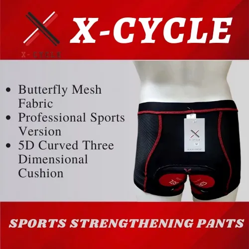X-Cycle 2023 Upgraded Cycling Underwear Pro 5D Gel Pad Shockproof Underpant Bicycle Shorts Bike Lycr