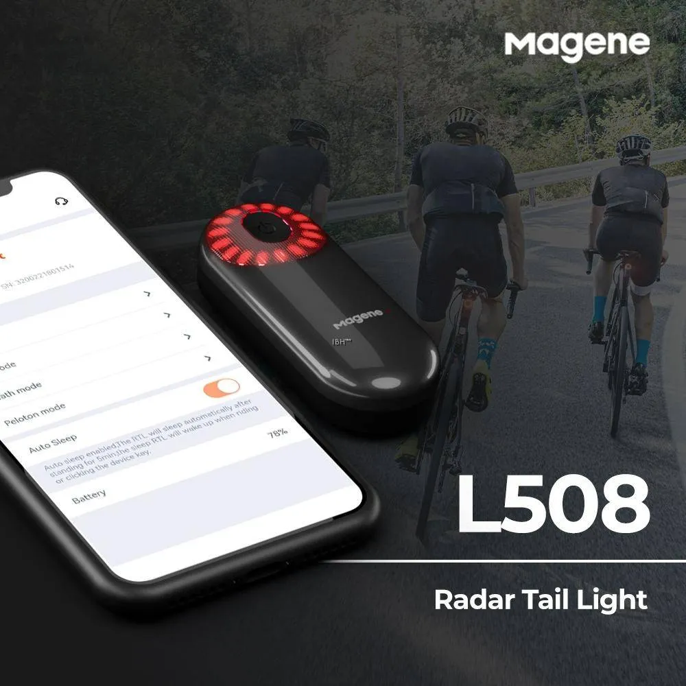 Magene L508 Bike Radar Tail Light Bicycle Smart Rear Lighting Waterproof Brake Sensor Warning Lamp |