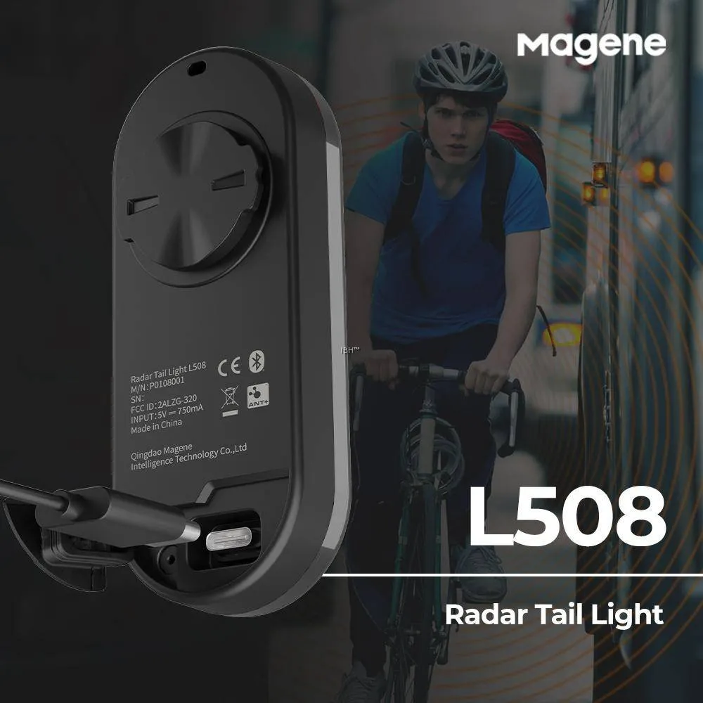 Magene L508 Bike Radar Tail Light Bicycle Smart Rear Lighting Waterproof Brake Sensor Warning Lamp |