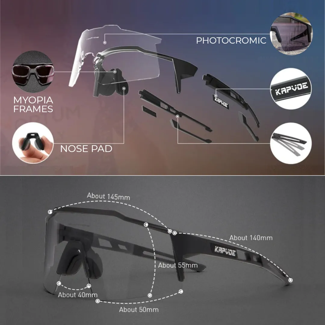 KAPVOE RACE PHOTOCROMIC Sports Sunglasses