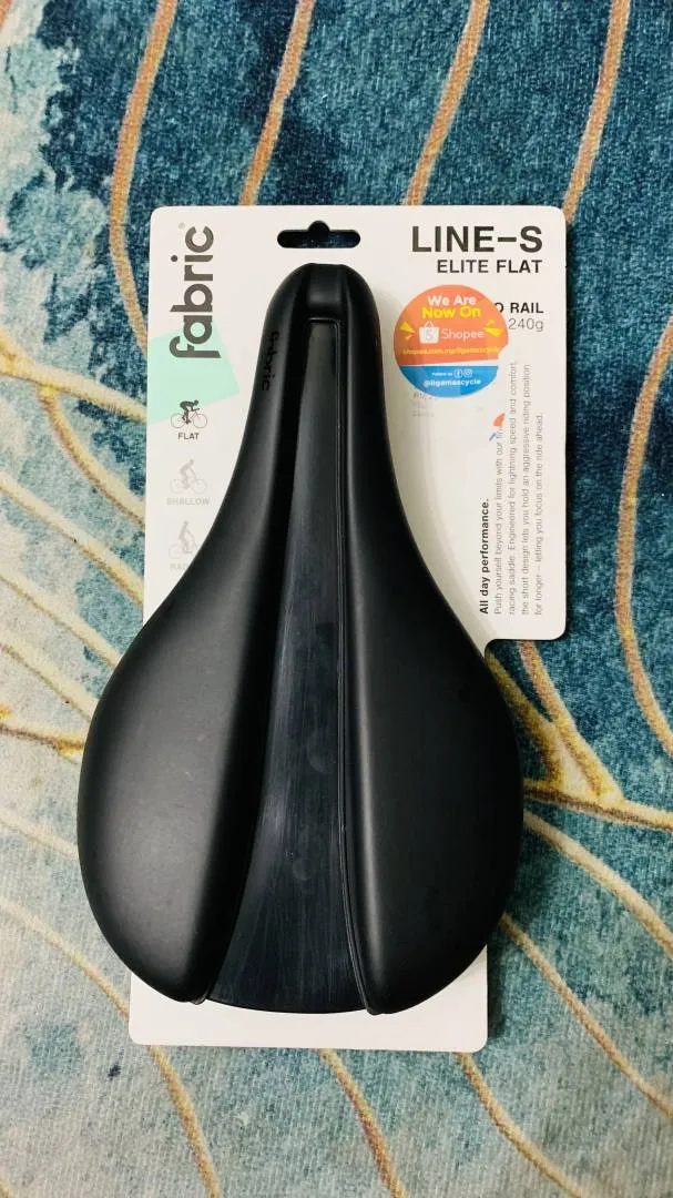 FABRIC Line-S Elite Flat Black CRO-MO Rail Saddle 142mm