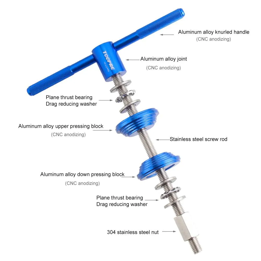 TOOPRE Mountain Bicycle Headset Installation Removal Tools MTB Bike Bottom Bracket Bearing Press-In