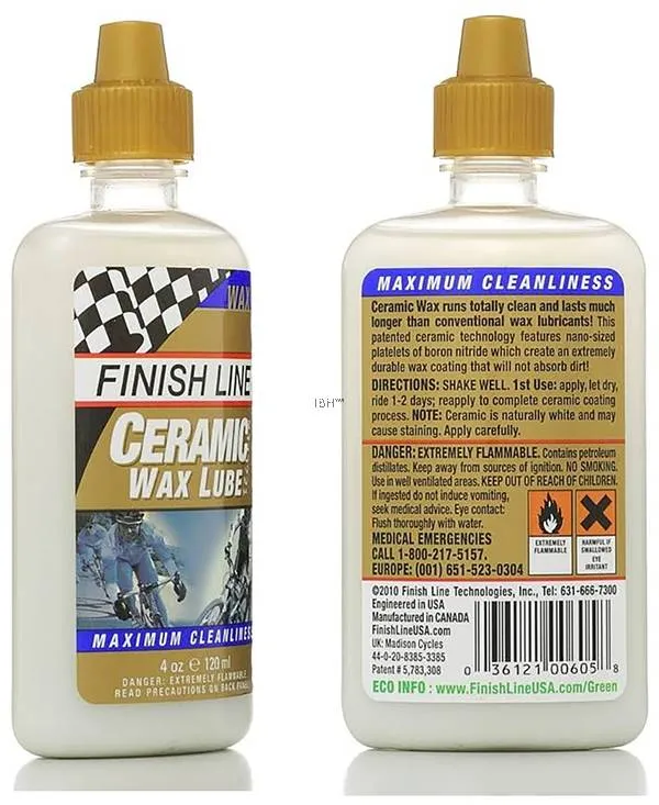Instock Finish Line - Ceramic Wax Lube - Bicycle Lubricants Chain Maintenance Coating 120ml